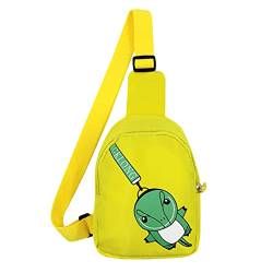 Suillty Kinder Kleinkind Cute Cartoon Mini Crossbody Sling Bag Reise Wandern Brusttasche Schultertasche Tagesrucksack, gelb, Einheitsgröße von Suillty