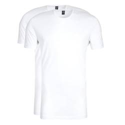 Suitable Obambo T-Shirt Rundhalsausschnitt Weiß 2-Pack - Grösse L - Herren - Bekleidung - Modern-fit - 3100-2 Obambo von Suitable