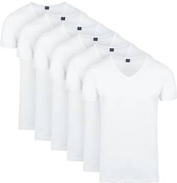 Suitable Vita T-Shirt V-Ausschnitt Weiß 6-Pack - Grösse M - Herren - Bekleidung - von Suitable