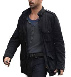 Suiting Style Herren Dead Man Down Colin Farrell Baumwolle Leichte Jacke Schwarz, Schwarz , XS von Suiting Style