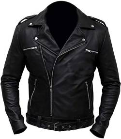 Suiting Style Herren Walking Zombie Dead Jeffrey Dean Morgan Negan Rick Grimes Daryl Lederjacke Kostüm, Negan Echtleder Jacke, M von Suiting Style