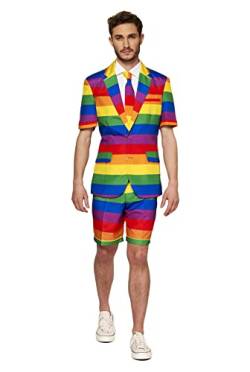 Suitmeister Anzug für Herren besteht aus Sakko, Hose und Krawatte, Summer Rainbow, L von Suitmeister