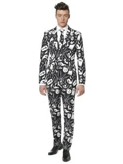 Suitmeister Herren Men Suit Business-Anzug Hosen-Set,Schwarz Icons,M von Suitmeister