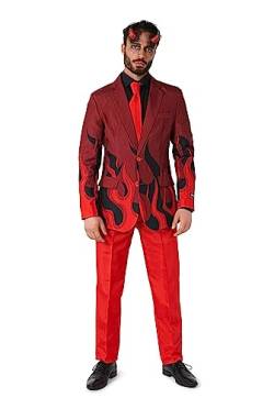 Suitmeister Men's Devil Costume Slim Fit Suit Red and Black von Suitmeister