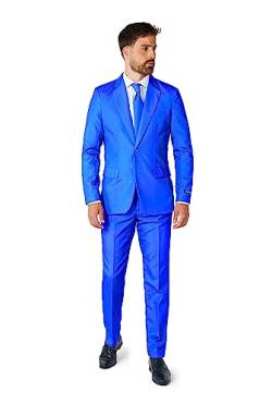 Suitmeister Partykostüme für Herren - Einfarbiger Anzug für Kostüme für Karneval, Halloween-Partys und Themenpartys - Blau, Größe L von Suitmeister