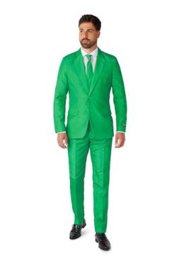 Suitmeister Partykostüme für Herren - Einfarbiger Anzug für Kostüme für Karneval, Halloween-Partys und Themenpartys - Grün, Größe S von Suitmeister