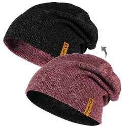 Mütze Herren Wintermütze Herren Beanie Herren Mütze Damen Mütze Winter Beanie Elastisch Strickmützen Knit Cuffed Beanie Hat Weich, Warm, Stretch, Bequem, Atmungsaktiv Geschenk für männer Frauen von Sukeen