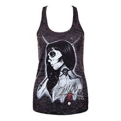 Sullen Clothing - Sullen Angels Damen Burnout Tank Top - Kit King Badge Tanktop (S) von Sullen