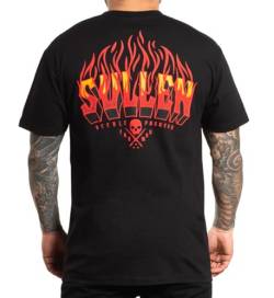 Sullen Men's Inferno Standard Black Short Sleeve T Shirt L von Sullen