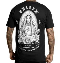 Sullen Men's Mother Mary Standard Black Short Sleeve T Shirt L von Sullen
