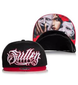 Sullen Men's Ups and Downs Black/Red Snapback Hat von Sullen