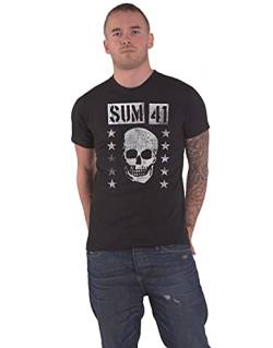 Sum 41 Grinning Skull T-Shirt schwarz, Schwarz, Large (Mens 40'- 42') von Sum 41