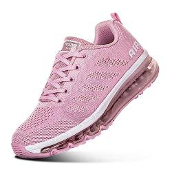Herren Damen Sportschuhe Air Sneakers Turnschuhe Unisex Laufschuhe Leichtgewichts Walkingschuhe Fitness Shoes Outdoor Schuhe Pink 37 von Sumateng