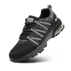 Sumateng Laufschuhe Herren Damen Turnschuhe Leicht Sporttrainer Luftstoßdämpfung Sportschuhe Atmungsaktiv Walkingschuhe Fitness Joggingschuhe Athletic Outdoor Sneakers Black40 von Sumateng