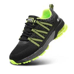 Sumateng Laufschuhe Herren Damen Turnschuhe Leicht Sporttrainer Luftstoßdämpfung Sportschuhe Atmungsaktiv Walkingschuhe Fitness Joggingschuhe Athletic Outdoor Sneakers Green37 von Sumateng