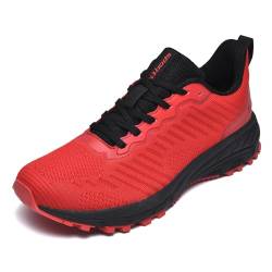 Sumateng Sneaker Herren Sportschuhe rutschfest Atmungsaktiv Laufschuhe Damen Turnschuhe Leichte Schuhe Gym Fitness Joggen Laufen Casual Sneakers Red 36 EU von Sumateng