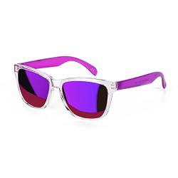 Sumato Quadratische Sonnenbrille für Damen Trendige Designer Frauen Sonnenbrille UV400 Schutz Verspiegelte Linse Rosa Lila Mädchen Herren, violett von Sumato