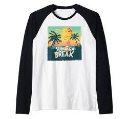 Meer und Palmen für Urlaub und Sommerpause Raglan von Summer Break Costume