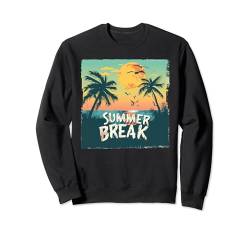 Meer und Palmen für Urlaub und Sommerpause Sweatshirt von Summer Break Costume