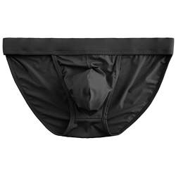 Summer Code Herren Slip Pack Soft Bulge Bikini Sexy Unterwäsche, 1 Stück schwarz, L von Summer Code