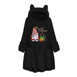 Sumuqi Weihnachtskostüm Damen Shirts Langarm Grafik Tshirt Basic Langarmshirt Hemd Frau Weihnachtsoutfit Damen T-Shirt Ugly Christmas Sweater Meine Bestellungen Anzeigen Schwarz XL von Sumuqi