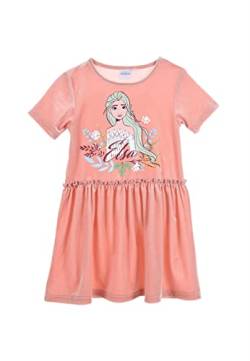 Frozen - Die Eiskönigin Mädchen Abendkleid Kinder Festkleid Samtiger Stoff (116, Pink) von Sun-City