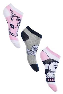 Harry Potter Hedwig Socken für Mädchen und Mädchen, aus Baumwolle, Größen 23 bis 34, grau, 23-27 von Sun City