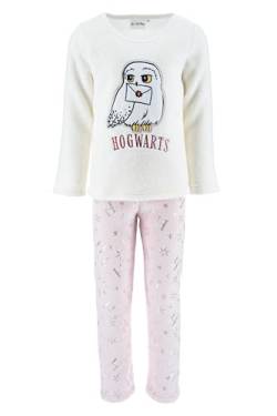 Harry Potter Pyjama für Mädchen, Hogwarts, Trikot + Hose, Weiß und Rosa, creme und rosa, 4 Jahre von Sun City