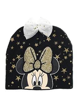 Minnie Mouse Kinder Mädchen Baby Winter-Mütze Beanie mit Schleife, Farbe:Schwarz, Größe:50 von Sun City