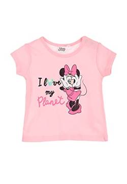 Minnie Mouse Kinder Mädchen T-Shirt Kurzarm Oberteil Baby (Pink, 86) von Sun City