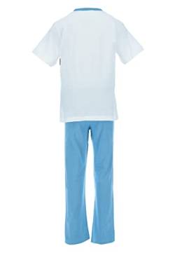 Paw Patrol Chase Kinder Jungen Schlafanzug Pyjama Kurzarm-Shirt + Schlaf-Hose, Farbe:Weiß, Größe Kids:98 von Sun City