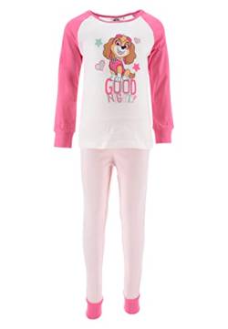 Paw Patrol Skye Kinder Mädchen Pyjama Schlafanzug, Farbe:Weiß, Größe Kids:104 von Sun City