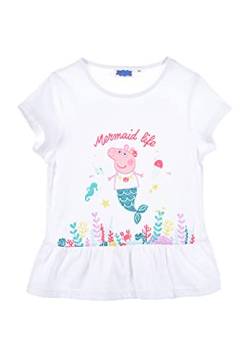 Peppa Wutz Pig Kinder T-Shirt Mädchen Sommer Shirt, Farbe:Weiß, Größe:98 von Sun City
