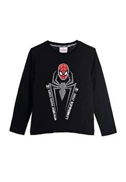 Spider-Man Kinder Jungen Langarm-Shirt T-Shirt Longsleeve Schwarz (98) von Sun City