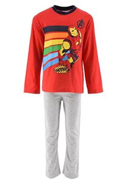Sun City Avengers Ironman Kinder Jungen Pyjama Schlafanzug, Farbe:Rot, Größe Kids:104 von Sun City
