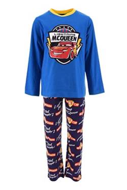 Sun City Cars Kinder Pyjama Jungen Schlafanzug Langarm-Shirt + Schlaf-Hose, Farbe:Blau, Größe Kids:98 von Sun City