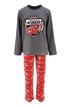 Sun City Cars Kinder Pyjama Jungen Schlafanzug Langarm-Shirt + Schlaf-Hose, Farbe:Grau, Größe Kids:110 von Sun City