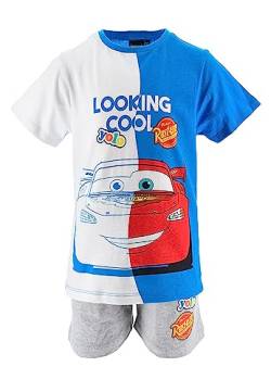Sun City Cars Lightning McQueen Kinder Sommer-Set Jungen T-Shirt und Shorts Kurze Hose Set, Größe Kids:104 von Sun City