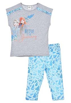 Sun City Frozen Anna ELSA Schlafanzug Pyjama 100% Bio-Baumwolle lang grau Gr. 104 von Sun City