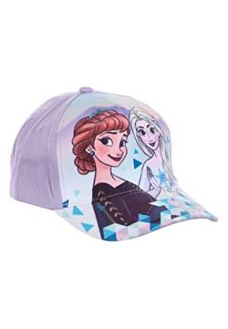 Sun City Frozen - Die Eiskönigin Anna & ELSA Kinder Kappe Mädchen Baseball-Cap Mütze, Farbe:Lila, Größe:54 von Sun City