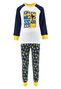 Sun City Minions Jungen Schlafanzug Kinder Pyjama, Farbe:Dunkel-Blau, Größe Kids:98 von Sun City