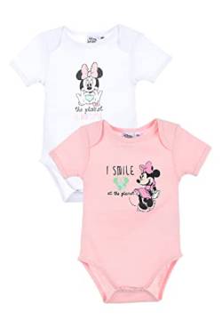 Sun City Minnie Mouse Baby Body Strampler Set kurzarm, Größe Kids:67 von Sun City