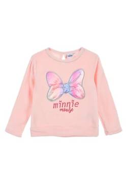 Sun City Minnie Mouse Kinder Mädchen Fleece Pullover Sweat-Shirt Sweater, Farbe:Pink, Größe Kids:104 von Sun City