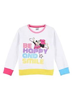 Sun City Minnie Mouse Sweatshirt Pullover Langarm Oberteil (Weiß, 116) von Sun City