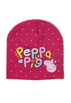 Sun City Peppa Wutz Pig Kinder Mädchen Winter-Mütze Beanie-Mütze, Farbe:Pink, Größe:52 von Sun City
