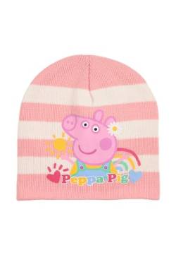 Sun City Peppa Wutz Pig Kinder Mädchen Winter-Mütze Beanie-Mütze (DE/NL/SE/PL, Numerisch, 54, Rosa) von Sun City