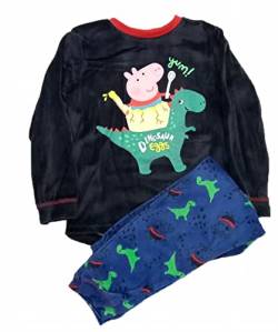 Sun City Peppa Wutz Pig Kinder Winter Schlafanzug Mädchen Pyjama Langarm-Shirt mit Schlaf-Hose (Blau, 104) von Sun City