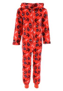 Sun City Spider-Man Jungen Schlafanzug Kinder Pyjama Overall Jumpsuit, Farbe:Rot, Größe Kids:98 von Sun City