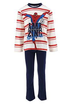 Sun City Spiderman Schlafanzug Jungen Pyjama Kinder Schlafanzug Langarm-Shirt + Schlaf-Hose, Größe Kids:104 von Sun City