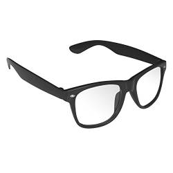 Oramics Hornbrille ohne sowie mit Stäke für Frauen und Männer Nerdbrille Retro Brille (Brille ohne Stärke) von Sun Fashion